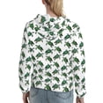 thumbnail image 7 of Fotbe Watercolor Turtle Pattern Womens Long Sleeve Hoodie, Pullover Hooded Sweatshirt, Kangaroo Pocket Hoodie with Eye-catching Drawstrings-Medium, 7 of 7