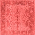 thumbnail image 1 of Ahgly Company Indoor Square Oriental Red Industrial Area Rugs, 8' Square, 1 of 4