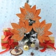 thumbnail image 1 of 10pcs Powdered Mesh Christmas Flowers, Simulation Flowers, Home Living Room Layout, Party Event Props, Christmas Decoration, Foldable Design, Metal Frame, for Office Decor, 1 of 9