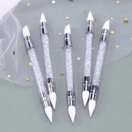 Dual Ended Silicone Nail Art Sculpture Pen 1pc