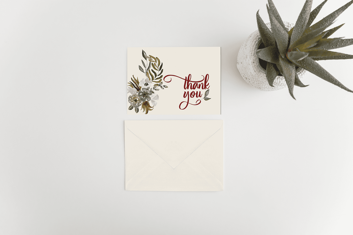50 Funeral Sympathy Bereavement Thank You Cards With Envelopes (Fall Flowers)