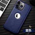 thumbnail image 3 of Luxury Leather Case for Apple iPhone 15 Pro MAX 14 13 12 11 XS XR 7 8 Plus Original Logo Hole Silicone Lens Protection Cover, 3 of 5