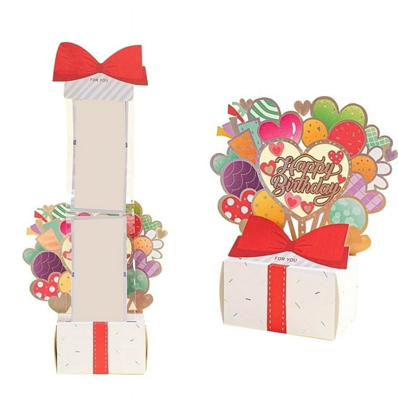 Money Box for Cash Birthday Delightful Happy Gift Gifts, Surprise Kids & Adults(White)