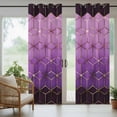 thumbnail image 5 of Outdoor Curtains for Patio Waterproof, Purple Geometric Outdoor Privacy Panels Grommet, Ombre Modern Abstract Art Blackout Outside Curtains for Porch/Cabana/Pergola/Gazebo 54"x84", 2 Panels, 5 of 8