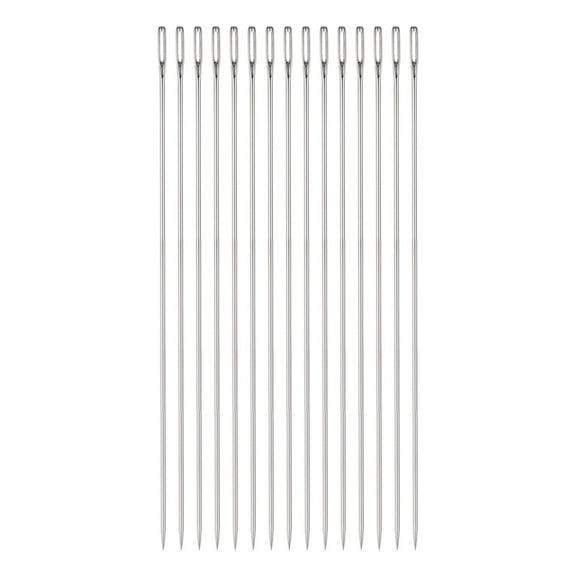 Uxcell Beading Needles 1.6mm Dia Long Straight Sewing Needles 6Inch 15 Pack