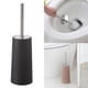 thumbnail image 5 of Cepillo y soporte para inodoro, cepillo para inodoro con mango largo de acero inoxidable 304, cepillo para inodoro para baño, inodoro, ergonómico, ele Negro Macarena cepillo de baño, 5 of 8