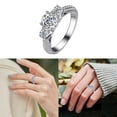 Light And High End Sense Imitation Moissanite Ring For Lover For Cute
