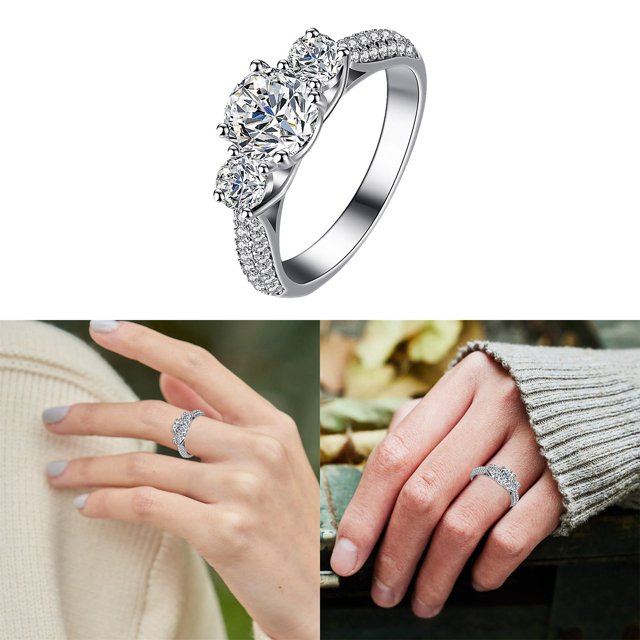 Stylish Rings Light and High-End Imitation Moissanite Ring for Lovers Exclusively Designed for