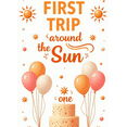 thumbnail image 4 of LUUFILx First Birthday Sun Trip Balloon Backdrop Cupcake Photo Props Party Decoration Kids Banner Celebration Background Event Supplies, 4 of 7