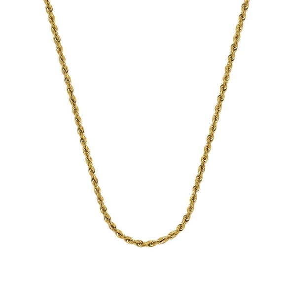 10k Yellow Gold Hollow Rope Chain Necklace 2.9mm Lobster Claw Closure - 3.7 Grams - 24 Inch