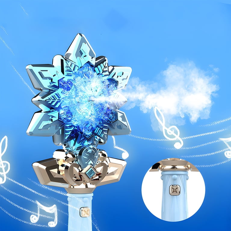 Darzheoy Snowflake Toy Wand with Music Spray Light Up, 36cm