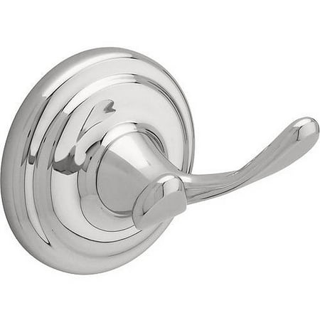 - Franklin Brass Jamestown Double Robe Hook, Polished Chrome