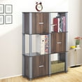 thumbnail image 1 of Costway 3 Tiers 6 Cubes Storage Cabinet Shelf Organizer Unit Display Bookcase W/ 3 Door, 1 of 5