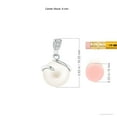 thumbnail image 4 of ANGARA Freshwater Cultured Pearl Spiral Pendant with Diamonds in 925 Sterling Silver for Women | June Birthstone, Birthday, Anniversary, Jewelry Gift for Women | Pearl Necklace, 4 of 8