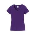 thumbnail image 4 of Port & Company LPC450V Ladies Fan Favorite V-Neck Tee, Team Purple, 4XL, Plus Size Tshirts, 4 of 5
