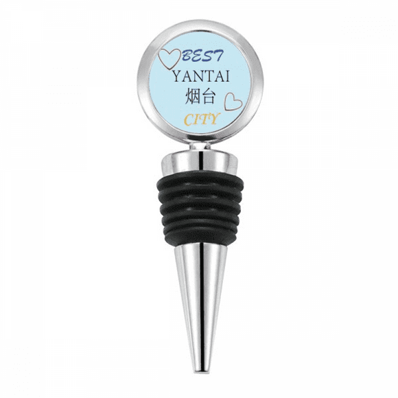 China Port City Sign Art Deco Fashion Bottle Stopper Stainless Steel Rubber Reusable