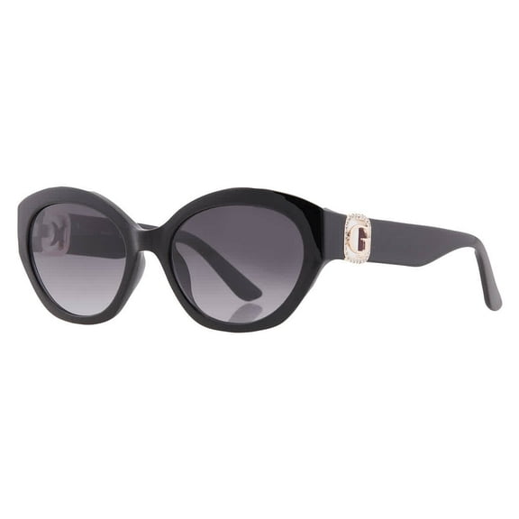 Guess Gradient Smoke Oval Ladies Sunglasses GU00104 01B 56