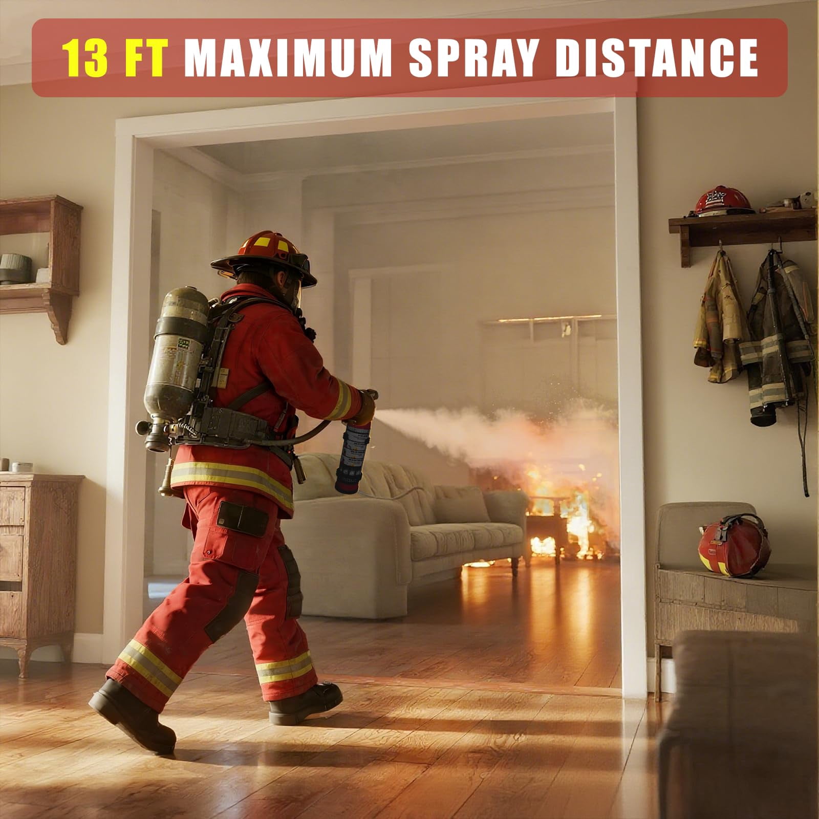 Ougist Dry Stop Fire Extinguishing Spray for Home & Car, 600g Portable Dry Chemical Fire Suppression Spray, For Kitchen Grease, Electrical, Vehicle & Garage Fires, Easy to Use, 2-Pack