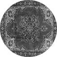 thumbnail image 1 of Ahgly Company Indoor Round Medallion Gray Traditional Area Rugs, 5' Round, 1 of 1