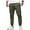 Dark Green, variant on PUZTLOY Men’s Jogger Pants with Pockets Drawstring Cargo Sweatpants Casual Athletic Track Pants for Hiking Running Outdoor Workout Black