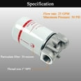 thumbnail image 3 of 1 Inch NPT Fuel Tank Filter Kit, High Flow Fuel Filter 25 GPM 30 Micron Spin-on Cartridge Style Particulate Filter Compatible With Diesel Transfer Pump, 3 of 7