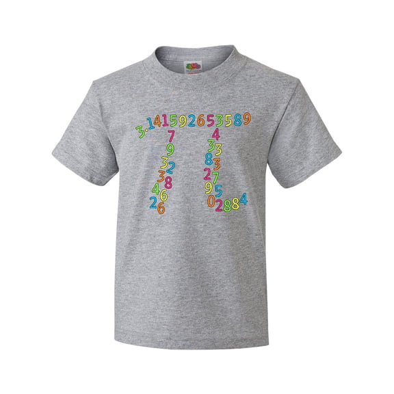 Inktastic Pi Numbers in Pi Symbol for Pi Day Youth T-Shirt