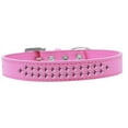 thumbnail image 3 of Dog, Puppy  Pet Fashion Collar, "Two Row Bright Pink Crystal Rimsets", 3 of 6
