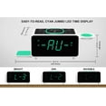 thumbnail image 4 of Smartset Dual Alarm Clock FM Radio with Wireless Charging, Bluetooth Speaker, Ultra Fast Charging for Airpods/iPhone, Foldable Stand, USB Charger, Adjustable LED Glow, ER100501, 4 of 4