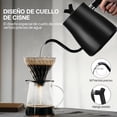 thumbnail image 2 of Tetera Eléctrica Cuello de Cisne de Acero Inoxidable, Hervidor de Agua Eléctrico de 7 Modos de Temperatura, Apagado Automático, Calentamiento Rápido de 1000 Vatios, 1 L para Preparar Café, Té, 2 of 6