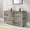 Light Natural Drawers/White Frame, variant on Emma + Oliver 5 Drawer Storage Dresser with Black Cast Iron Frame, Brown Wood Top and Brown Easy Pull Engineered Wood Drawers with Wooden Handles