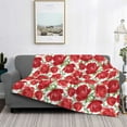 thumbnail image 5 of KLL Rose Flowers Print Fleece Throw Blanket, Horizontal Fleece Bedding Cute Soft Blankets Comfy Fleece Flannel Plush Home Decor for Couch & Bed -60"x50", 5 of 9
