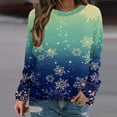 thumbnail image 1 of Sweatshirt de Noël pour Femmes 2023 Mode Imprimé Manches Confortable Respirant Col Rond en Solde, 1 of 5