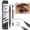Dark Brown, variant on Pinkiou Eyebrow Pen,Microblading Eyebrow Pen,2-In-1 Waterproof Eyebrow Pen,Dual-Ended Eyebrow Pen with 2-Fork-Tips and Precision Brush,Eyebrow Pen for Natural Hair-Like Brows,Long Lasting, Pure Black