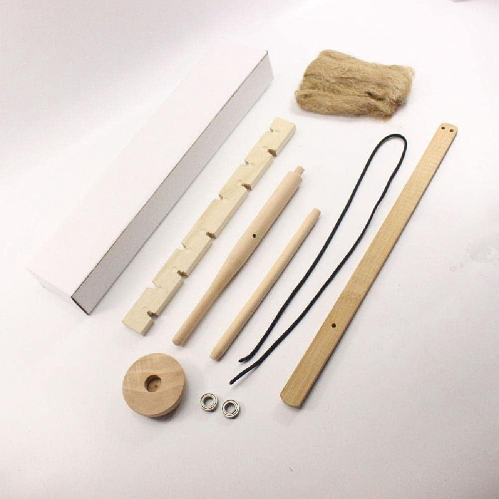 ABPETE Primitive Fire Starter Tool Wood Bow Drill Survival Friction Kit Accessory for Camping Hiking Backpacking Fishing Picnic Hunting