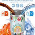 thumbnail image 3 of 30 Oz Tumbler Give the Teacher Light Blue Flowers Tumbler with Lid and Straw, Birthday Gift Cup for Friend Women Men Coffee Travel Mug Thanksgiving Day Halloween Christmas Gift Water Bottle, 3 of 7