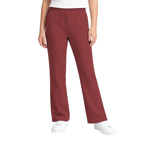 Plebaso Girls Slim Flare Pants High Elastic Waist Casual Trousers Plain Comfy Bell Bottom Pants with Pockets