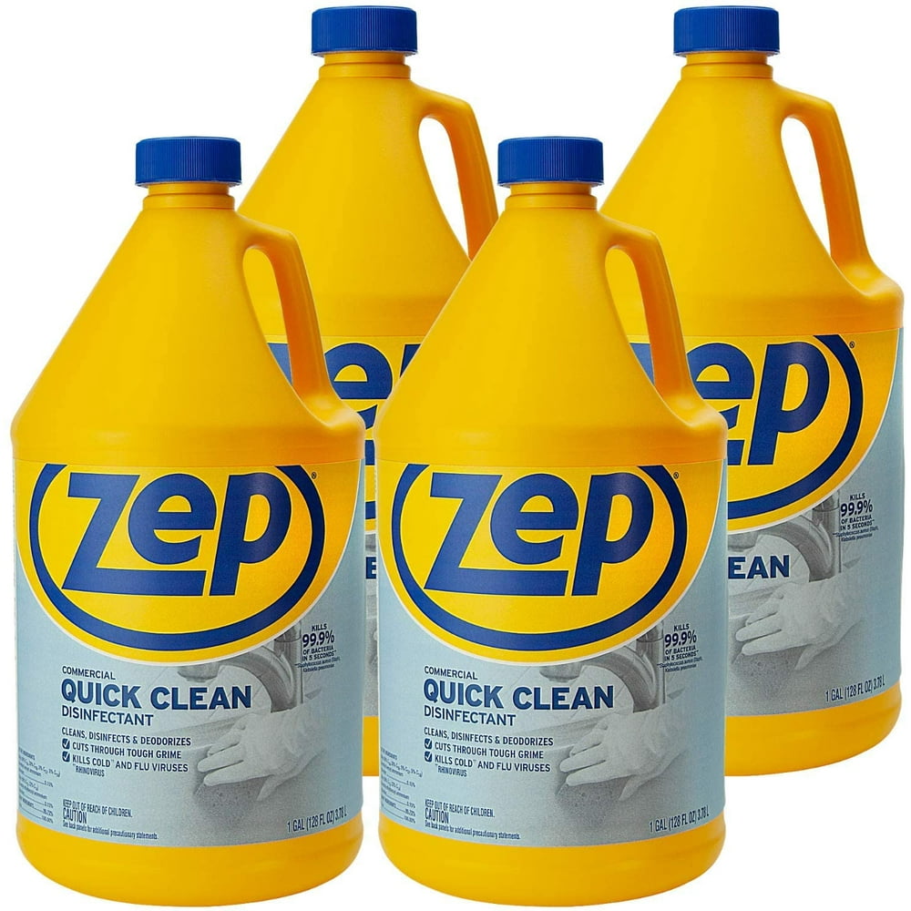 Zep ZUQCD128 Quick Clean Disinfectant 128 Ounces (Case of 4) Kills 99.9