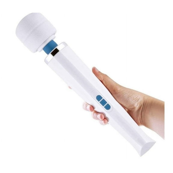 Wand Massager, 20 Vibration Modes and 8 Speeds, Rechargeable, Quiet, Cordless, for Neck Shoulder Back Foot Muscle Body Massage, Sport Recovery White