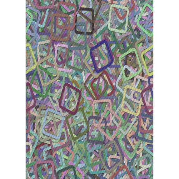 Ahgly Company Machine Washable Indoor Rectangle Transitional Dark Goldray Area Rugs, 7' x 10'