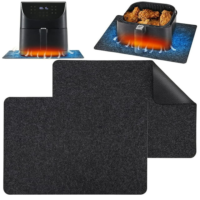 2pcs Air Fryer Pad Heatresistant Kitchen Counter Mat Heatresistant