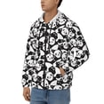 thumbnail image 3 of Uemuo Seamless Pattern Cute Panda for Men's Fashion Full-zip Hoodies & Sweatshirts with Kangaroo Pocket, Zip-up Hooded Sweatshirt, Moisture Wicking & Breathable-X-Large, 3 of 5