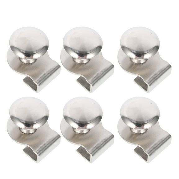 6pcs Glass Door Clip Pull Handle Portable Zinc Alloy Handles Furniture Accessory