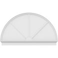 thumbnail image 3 of Ekena Millwork 68"W x 40-3/4"H x 2-3/4"P Half Round 3 Spoke Architectural Grade PVC Combination Pediment, 3 of 7