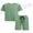 Green, variant on Arshiner Boys Drop Shoulder T-Shirt & Drawstring Waist Shorts Set Casual Summer Clothes