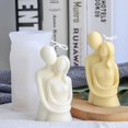 thumbnail image 4 of Molde de silicona para velas de parejas, molde de resina para amantes de los besos, molde de silicona para escultura humana artística, molde de fundición epoxi para adorno del hogar, jabón, chocolate TUNC Sencillez, 4 of 5