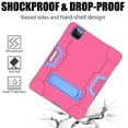 thumbnail image 6 of iPad Pro 11 inch 2nd Generation 2020 Shockproof Case, iPad Pro 11 2020 Case, Dteck Heavy Duty Anti-impact Rugged Hybrid 3 Layer Full Body Protection Case Built-in Kickstand, Rose+Blue, 6 of 6