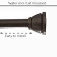 thumbnail image 5 of Bath Bliss 42" - 72" Tension Shower Rod in Bronze, 5 of 7
