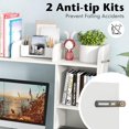 thumbnail image 6 of HarmonyStrings Desktop Bookshelf,  Desktop 2-Tier Display Rack, Multipurpose Wood Desktop Hutch Storage Organizer for Dorm Office Home-White 5 Shelves, 6 of 18