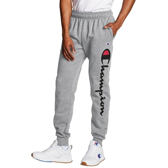Champion Men's Powerblend Fleece Joggers with Script Logo, up to Size 2XL