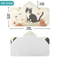 thumbnail image 4 of Yayeee Kids Hooded Towels Toddler Soft Absorbent Beach Bathing Wrap 50" x 23.5", Gray Cartoon Halloween Cat, 4 of 5